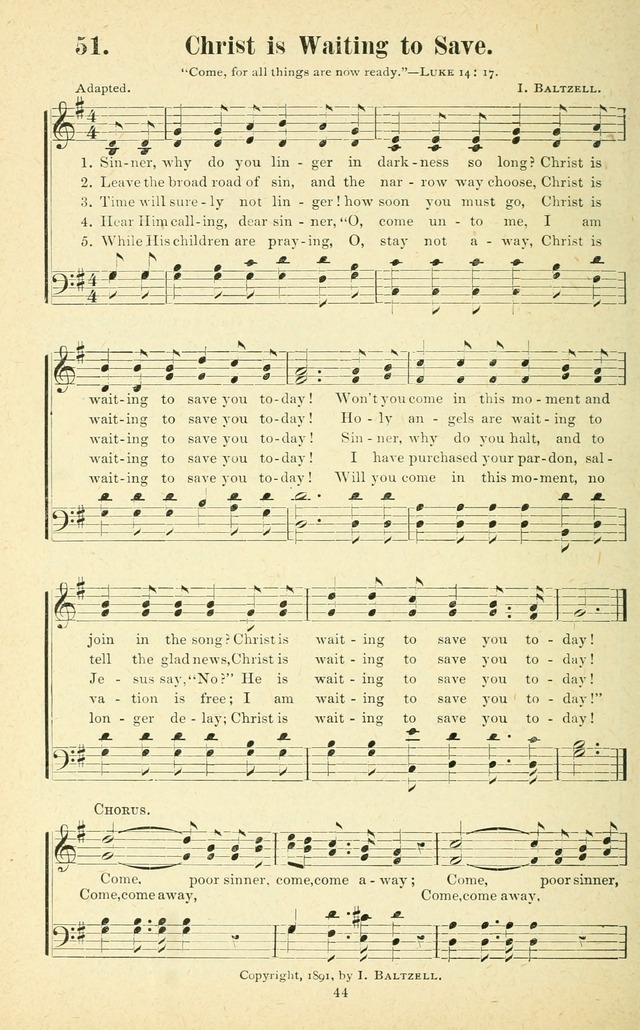 Carols of Praise: a choice collection of new gospel songs prepared especially for evangelistic services page 45