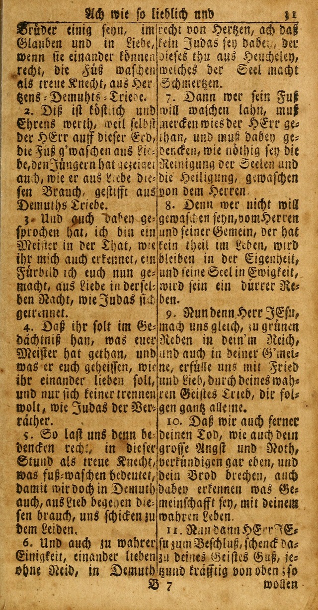 Das Kleine Davidische Psalterspiel der Kinder Zions: von alten und neuen auserlesenen Geistes-Gesängen allen wahren heuls-begierigen säuglingen der weisheit, infonderheit aber denen Gemeinden ... page 31