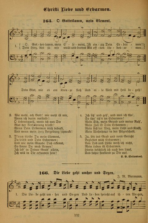 Die Glaubensharfe (With Melodies): Gesangbuch der deutschen Baptisten-Gemeinden. Herausgegeben auf Beschluß der Bundeskonferenz der Deutchen Baptisten-Gemeinden von America (2. ed) page 132