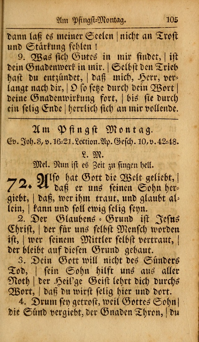 Das neu eingerichtete Gesang-buch: bestehend aus einer Sammlung der besten Lieder, zum gebrauch des öffentlichen Deutschen Gottesdienstes