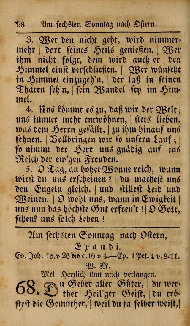 Das neu eingerichtete Gesang-buch: bestehend aus einer Sammlung der besten Lieder, zum gebrauch des öffentlichen Deutschen Gottesdienstes