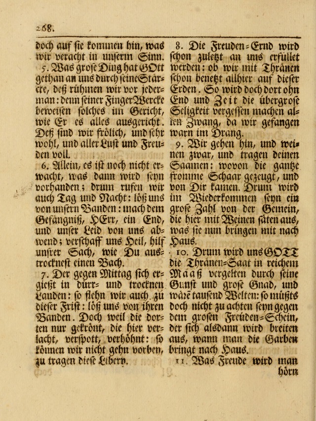 Das Gesäng Der einsamen und verlassenen Turtel-Taube, Nemlich der Christlichen Kirche: oder geistliche u. erfahrungs-volle liedens u. libes-gethöne, als darinnen bendes die volrkost der neuen welt... page 268