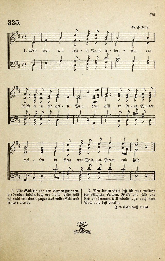 Deutsches Liederbuch: Sammlung von Chorälen und Liedern für Schule und Haus page 275