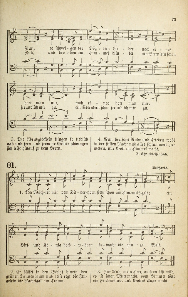 Deutsches Liederbuch: Sammlung von Chorälen und Liedern für Schule und Haus page 73