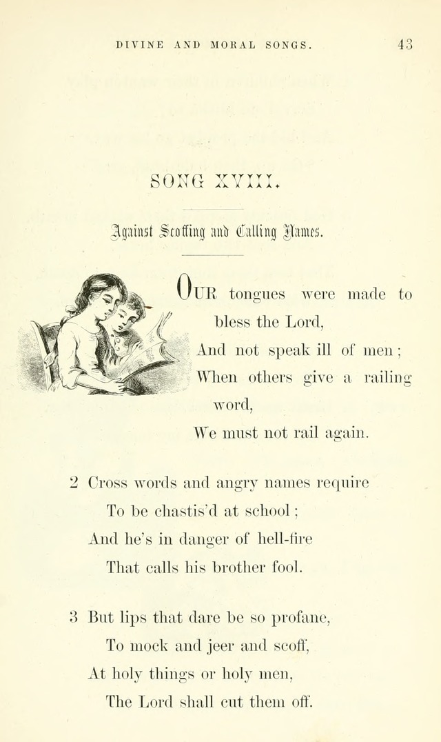 Divine and Moral Songs: attempted in easy language for the use of children with some additional composures page 45