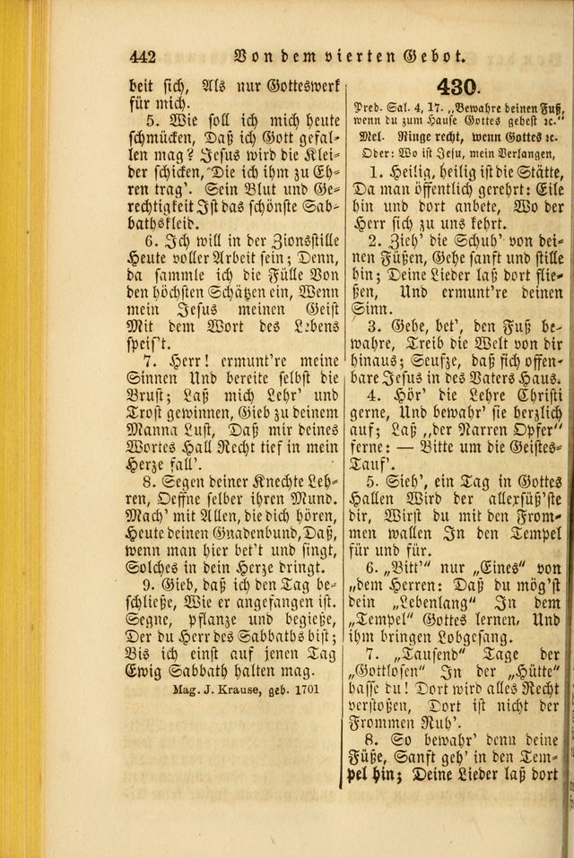 Die Psalmen Davids: nebst einer Sammlung Geistlicher lieder für Oeffentlichen und Privat-Gottesdienst page 444