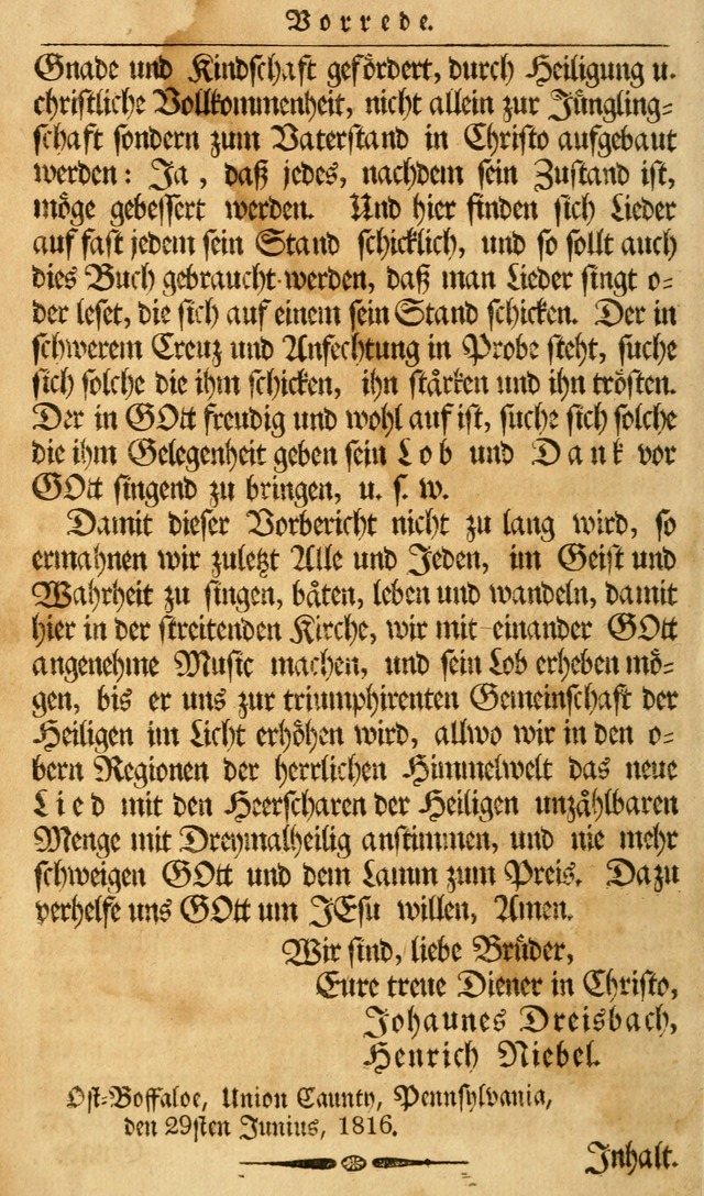 Das Geistliche Saitenspiel: oder, Eine Sammlung auserlesener, erbaulicher, geistreicher Lieder zum Gebrauch aller Gottliebenden Seelen, insonderheit für dei Gemeinen der Evangelischen... (1st Aufl.) page xii