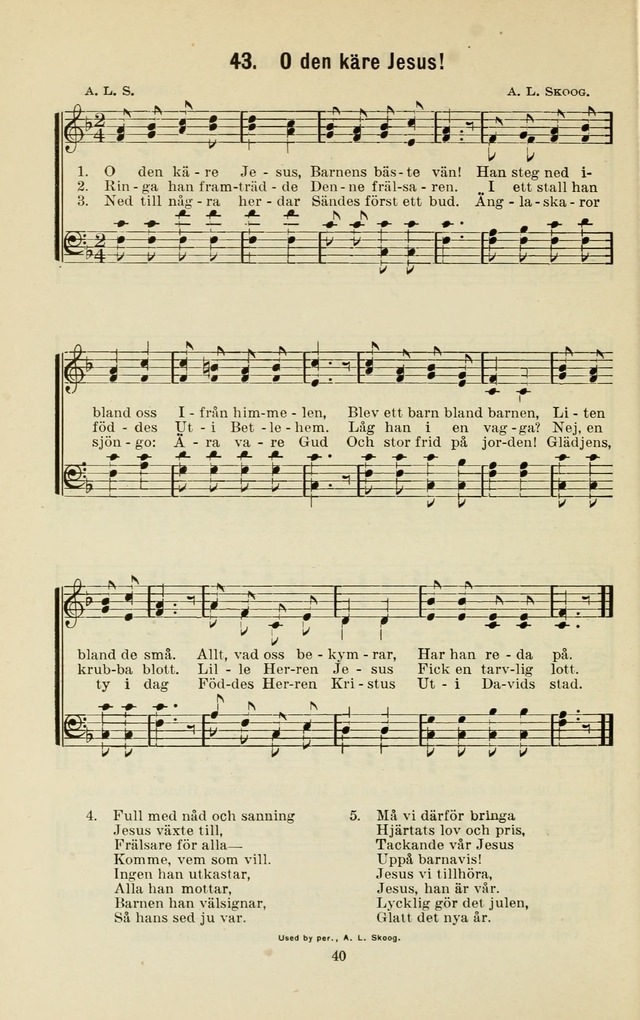 De Ungas Sångbok: utgiven för Söndagsskolan Ungdomsmötet och hemmet page 45