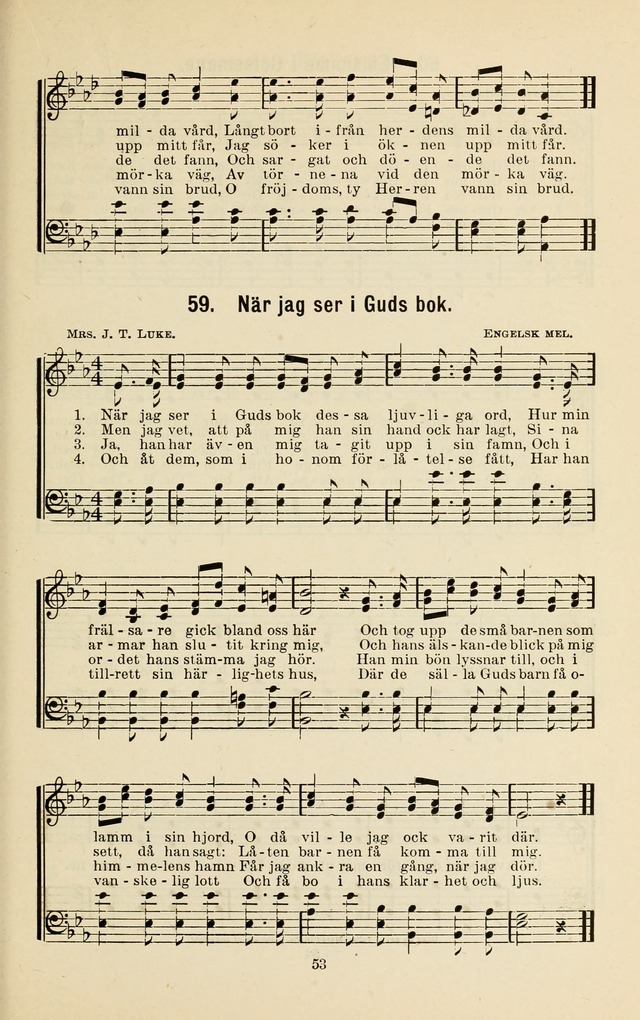 De Ungas Sångbok: utgiven för Söndagsskolan Ungdomsmötet och hemmet page 58