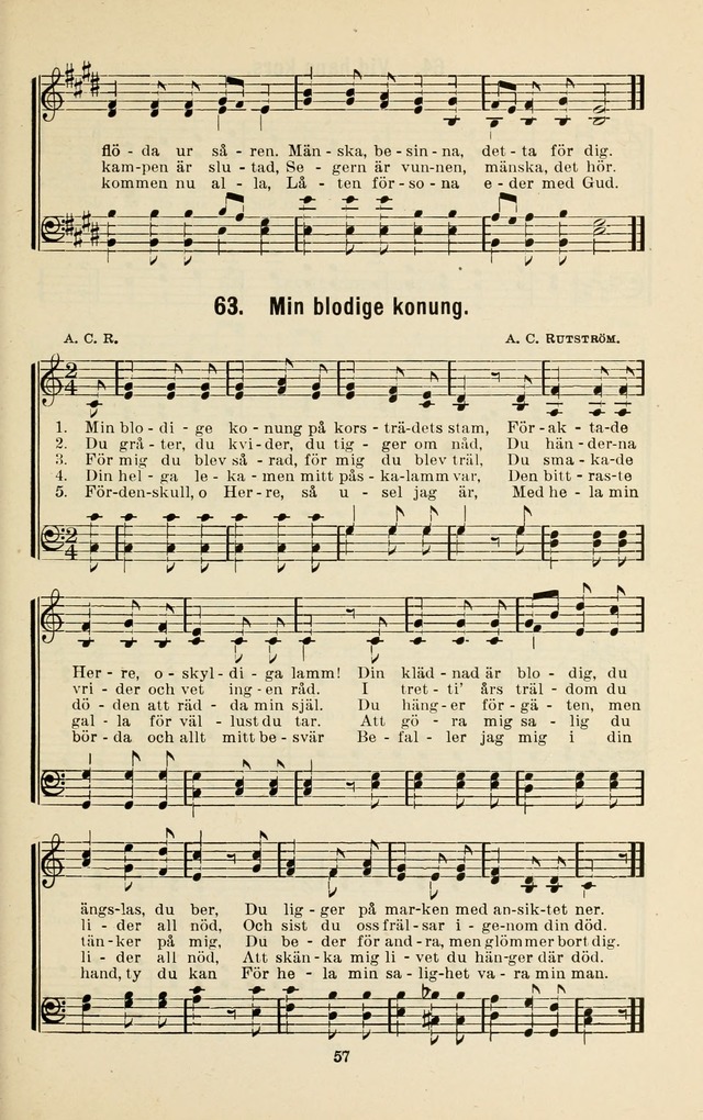 De Ungas Sångbok: utgiven för Söndagsskolan Ungdomsmötet och hemmet page 62