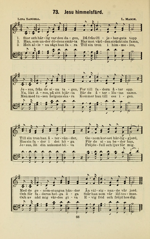 De Ungas Sångbok: utgiven för Söndagsskolan Ungdomsmötet och hemmet page 71