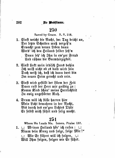 Die Weckstimme: Eine Sammlung geistlicher Lieder für jugendliche Sänger (8th ed.) page 200
