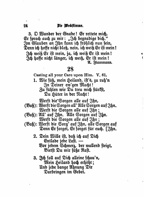 Die Weckstimme: Eine Sammlung geistlicher Lieder für jugendliche Sänger (8th ed.) page 22