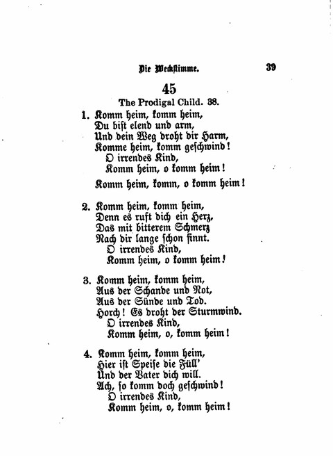 Die Weckstimme: Eine Sammlung geistlicher Lieder für jugendliche Sänger (8th ed.) page 37