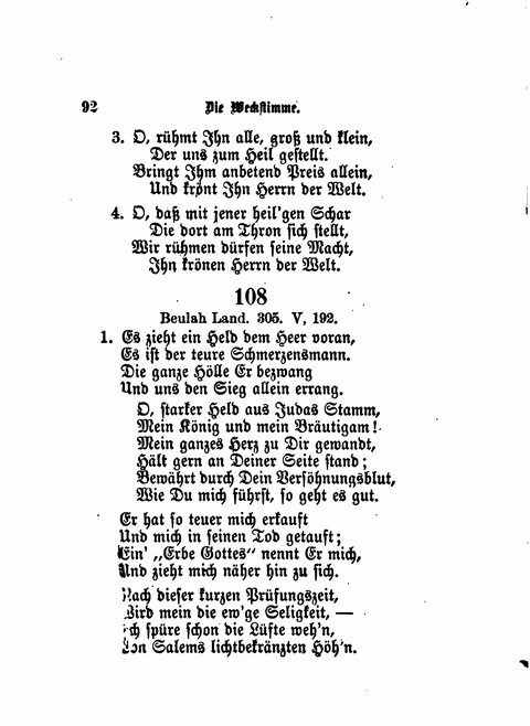 Die Weckstimme: Eine Sammlung geistlicher Lieder für jugendliche Sänger (8th ed.) page 90