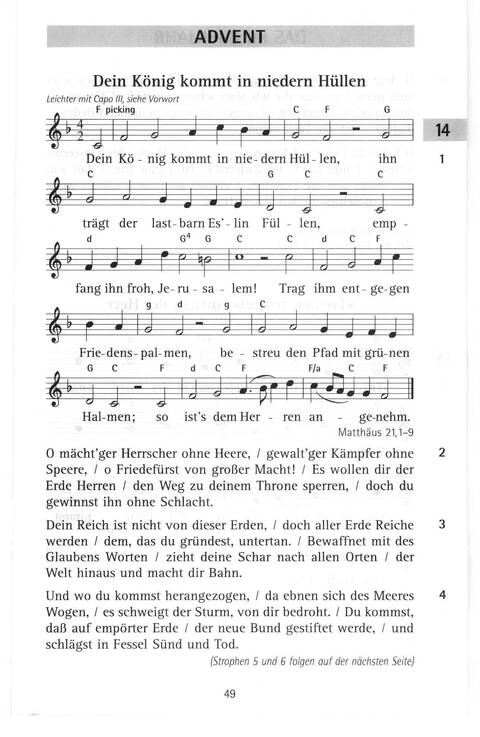 Antwort Finden in alten und neuen Liedern, in Worten zum Nachdenken und Beten: evangelisches Gesangbuch (Bayern, Mitteldeutschland, Thüringen) page 19