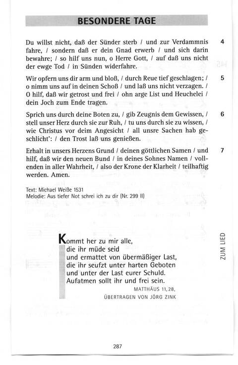 Antwort Finden in alten und neuen Liedern, in Worten zum Nachdenken und Beten: evangelisches Gesangbuch (Bayern, Mitteldeutschland, Thüringen) page 257