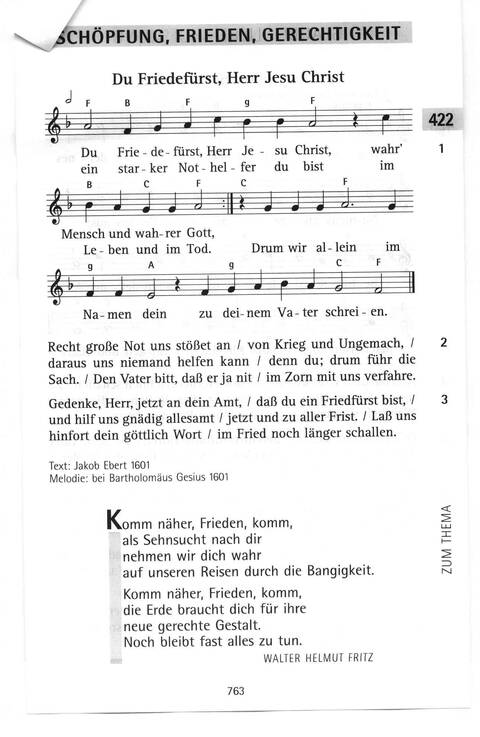 Antwort Finden in alten und neuen Liedern, in Worten zum Nachdenken und Beten: evangelisches Gesangbuch (Bayern, Mitteldeutschland, Thüringen) page 729