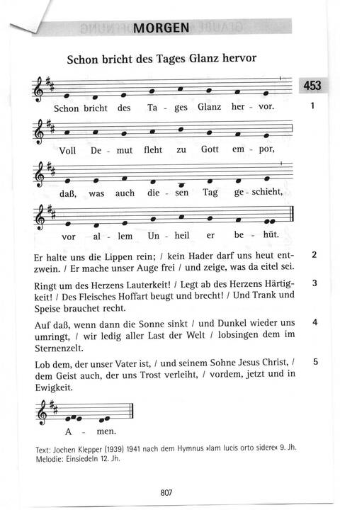 Antwort Finden in alten und neuen Liedern, in Worten zum Nachdenken und Beten: evangelisches Gesangbuch (Bayern, Mitteldeutschland, Thüringen) page 773