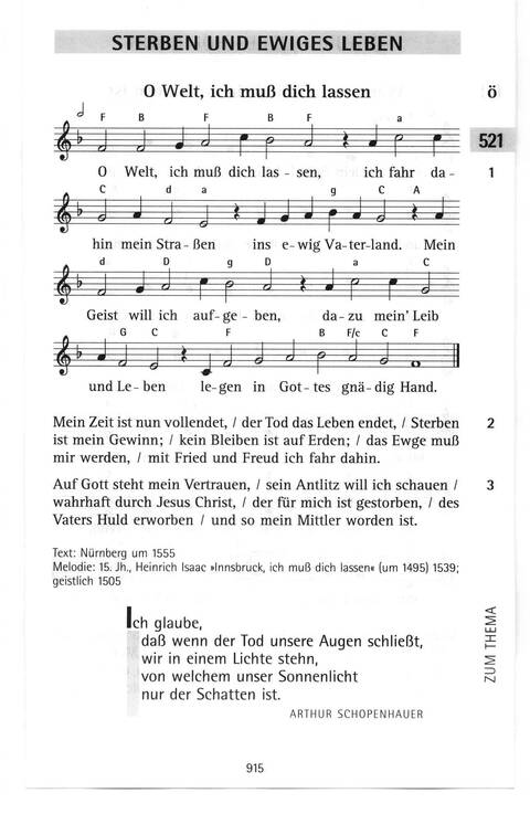 Antwort Finden in alten und neuen Liedern, in Worten zum Nachdenken und Beten: evangelisches Gesangbuch (Bayern, Mitteldeutschland, Thüringen) page 880