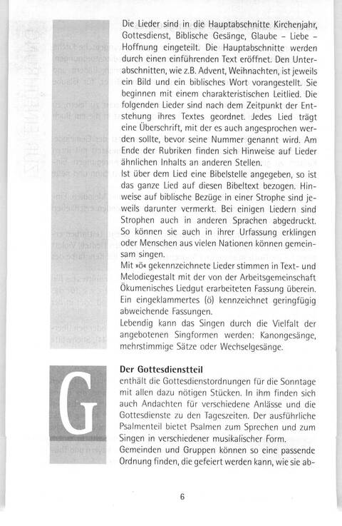 Antwort Finden in alten und neuen Liedern, in Worten zum Nachdenken und Beten: evangelisches Gesangbuch (Bayern, Mitteldeutschland, Thüringen) page vi