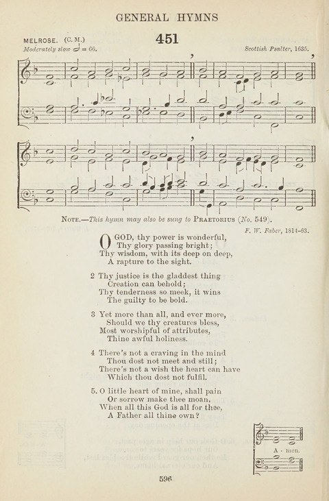 The English Hymnal: with tunes page 596