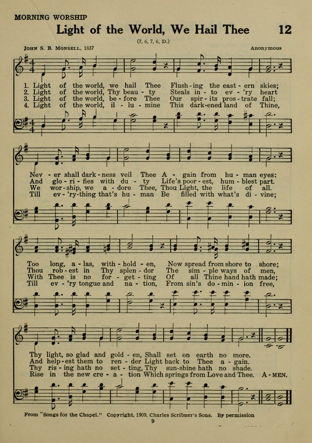 Elmhurst Hymnal: and orders of worship for the Sunday school, young people
