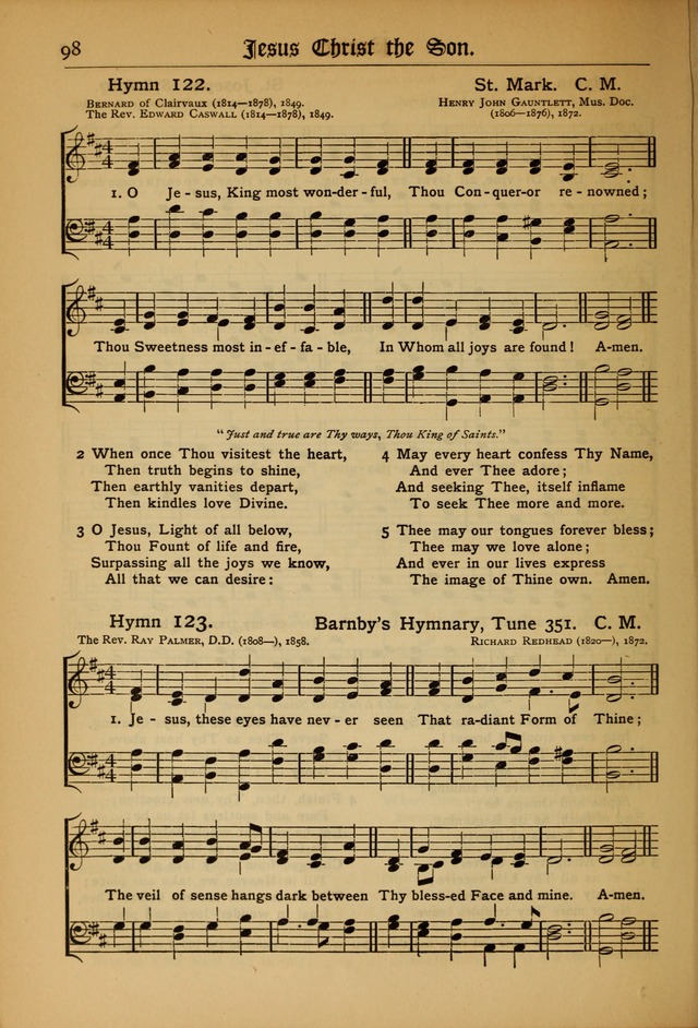 The Evangelical Hymnal with Tunes page 100