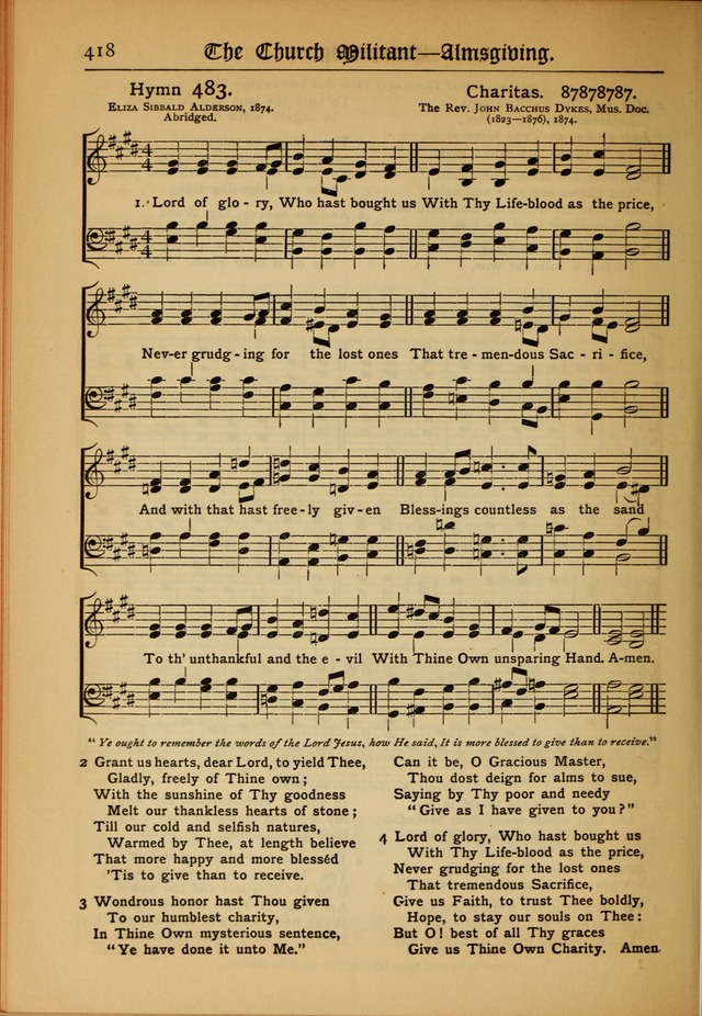 The Evangelical Hymnal with Tunes page 422