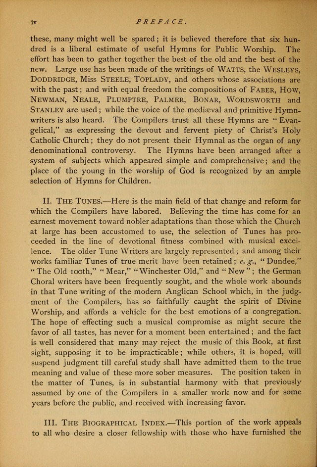 The Evangelical Hymnal with Tunes page xiv
