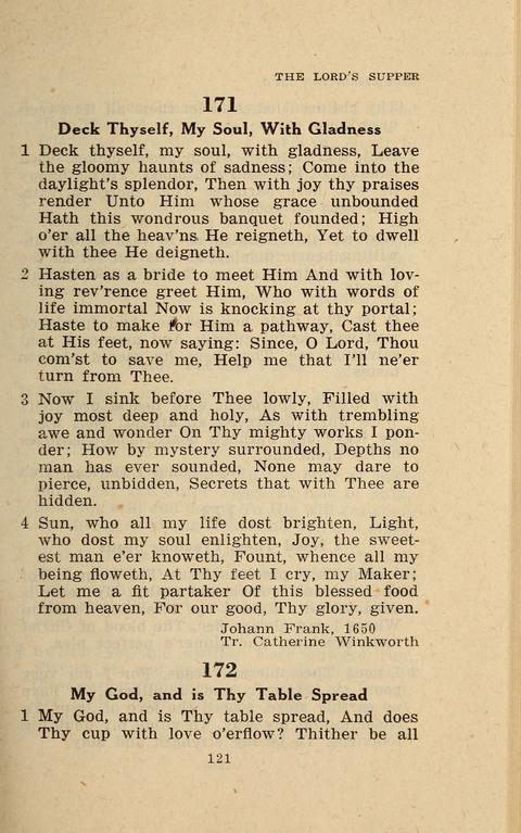 The Evangelical Hymnal. Text edition page 121