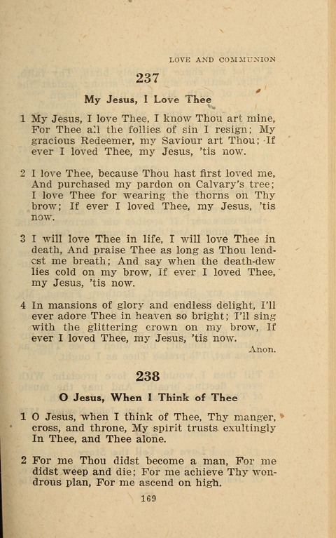 The Evangelical Hymnal. Text edition page 169