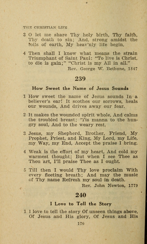 The Evangelical Hymnal. Text edition page 170