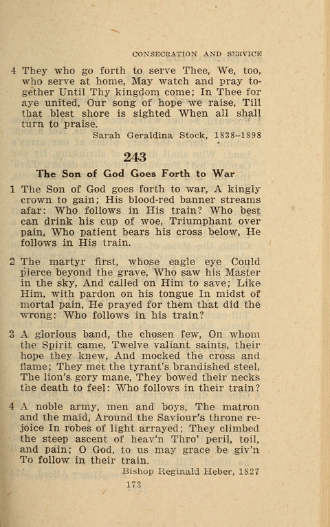 The Evangelical Hymnal. Text edition page 173