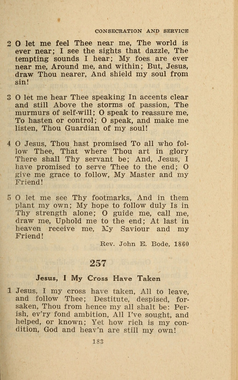 The Evangelical Hymnal. Text edition page 183