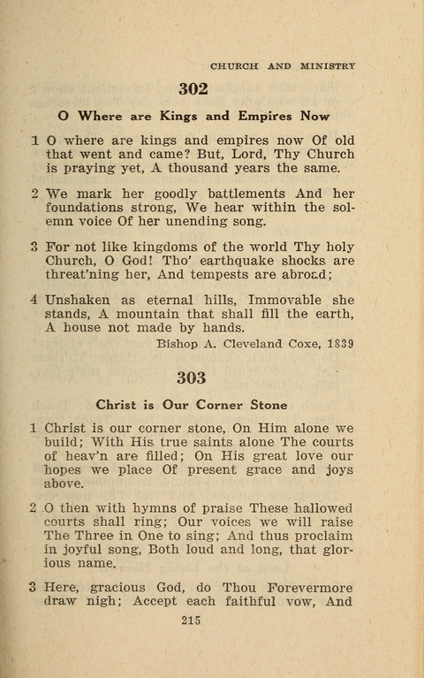 The Evangelical Hymnal. Text edition page 215
