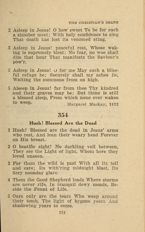 The Evangelical Hymnal. Text edition page 251
