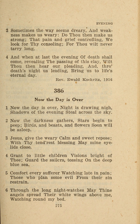 The Evangelical Hymnal. Text edition page 275