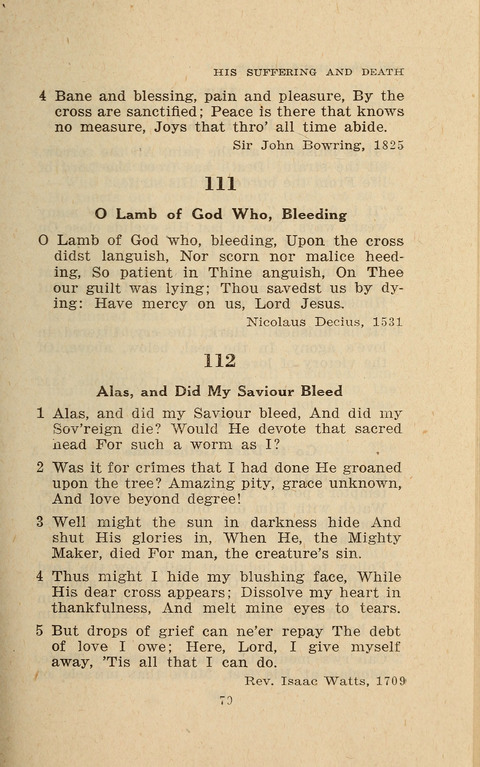 The Evangelical Hymnal. Text edition page 79