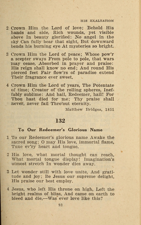 The Evangelical Hymnal. Text edition page 93