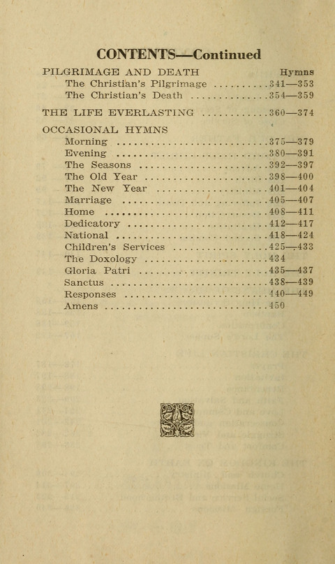 The Evangelical Hymnal. Text edition page vii