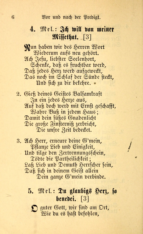 Eine Kleine Lieder-Sammlung: zum Allgemeinen Gebrauch des Wahren Gottes- dienstes, für die Gemeinde Gottes page 6