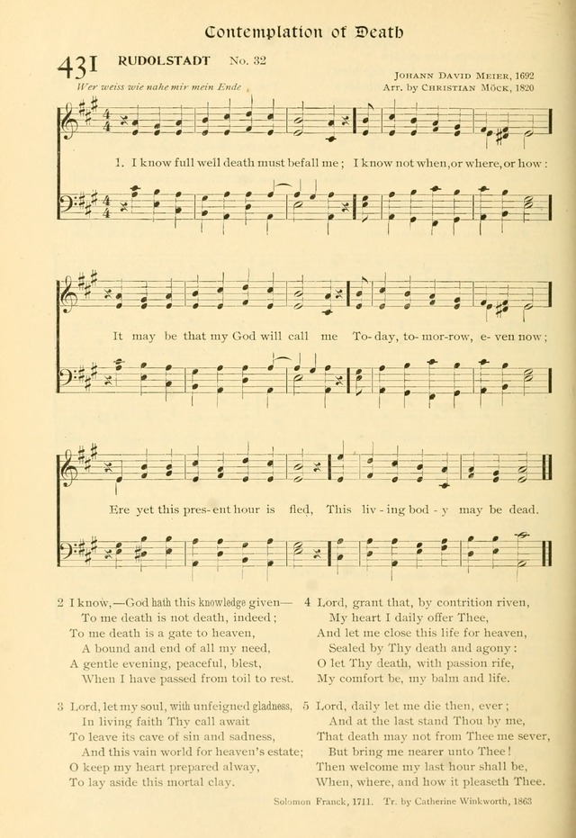 Evangelical Lutheran hymnal: with music page 433