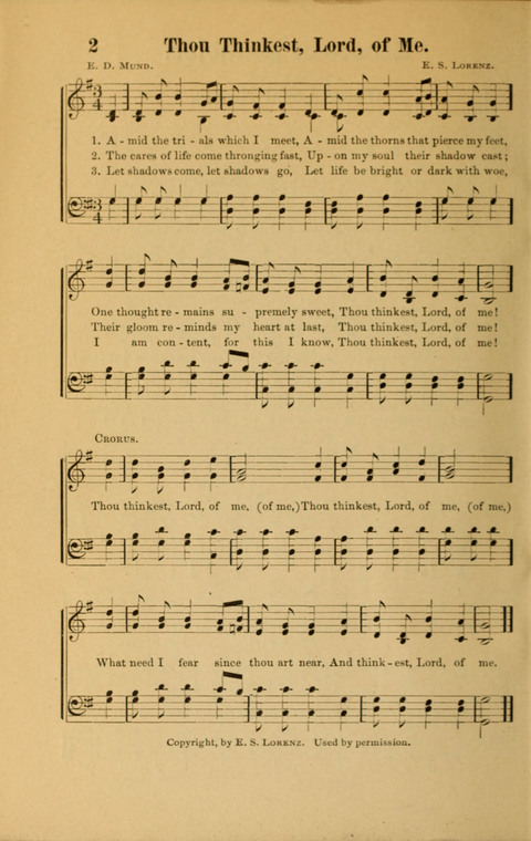 Echoes of Paradise: a choice collection of Christian hymns suitable for Sabbath schools and all other departments of religious work page 2