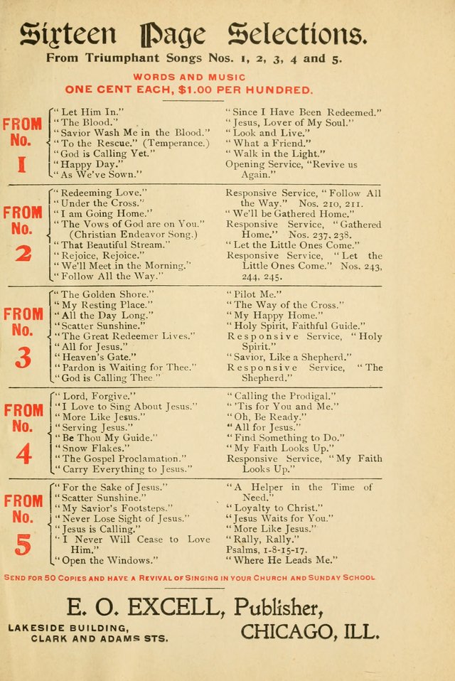 Excellent Songs: for the Church and Sunday School page 159