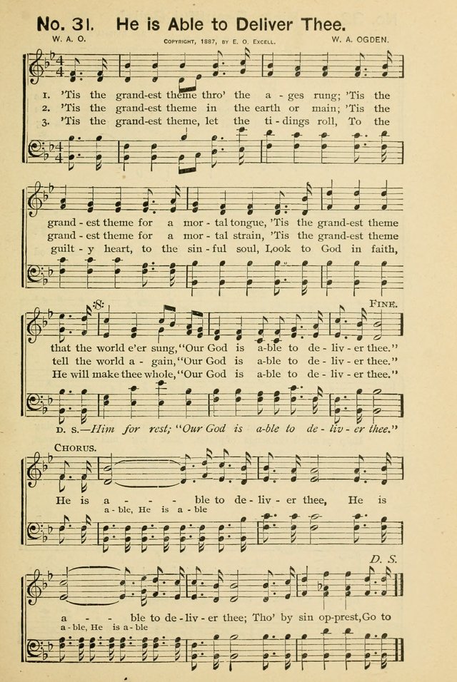Excellent Songs: for the Church and Sunday School page 31