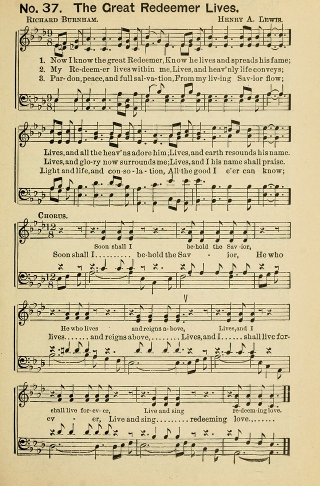 Excellent Songs: for the Church and Sunday School page 37