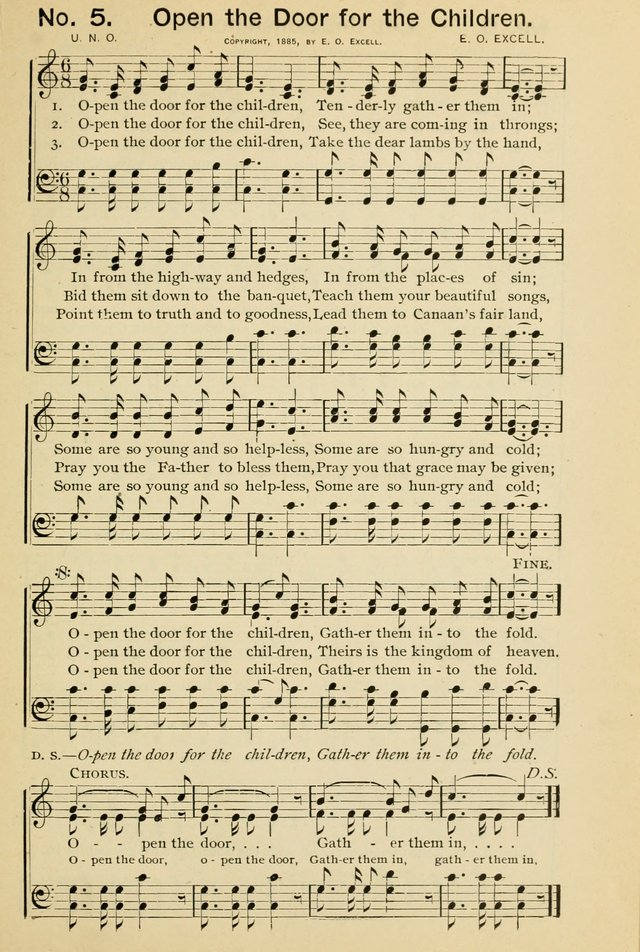 Excellent Songs: for the Church and Sunday School page 5