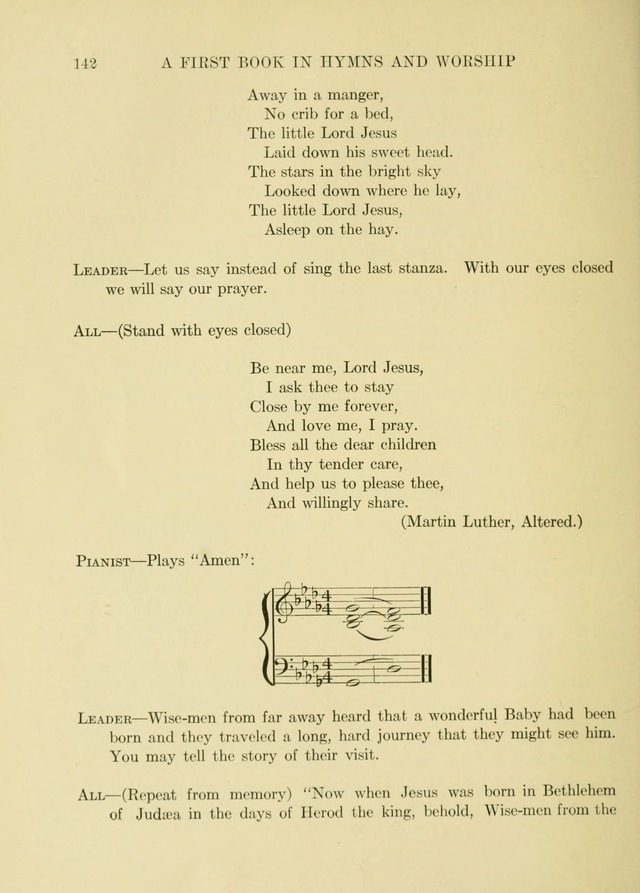 A First Book in Hymns and Worship page 142