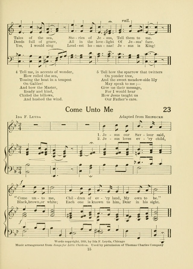 A First Book in Hymns and Worship page 15